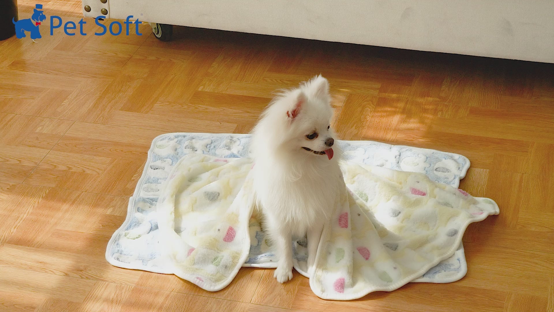 Fluffy Cats Dogs Blankets, 3 Pack (Paw)