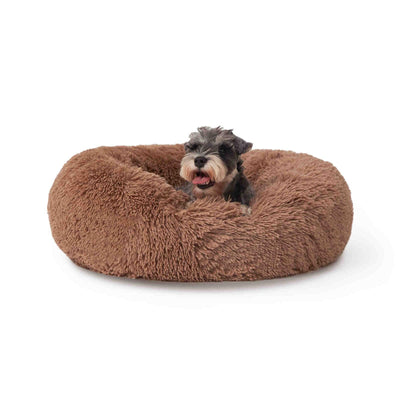 Cuddler Plush Pet Bed, Washable, Brown