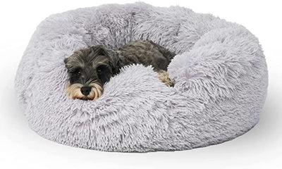 Cuddler Plush Pet Bed, Washable, Grey