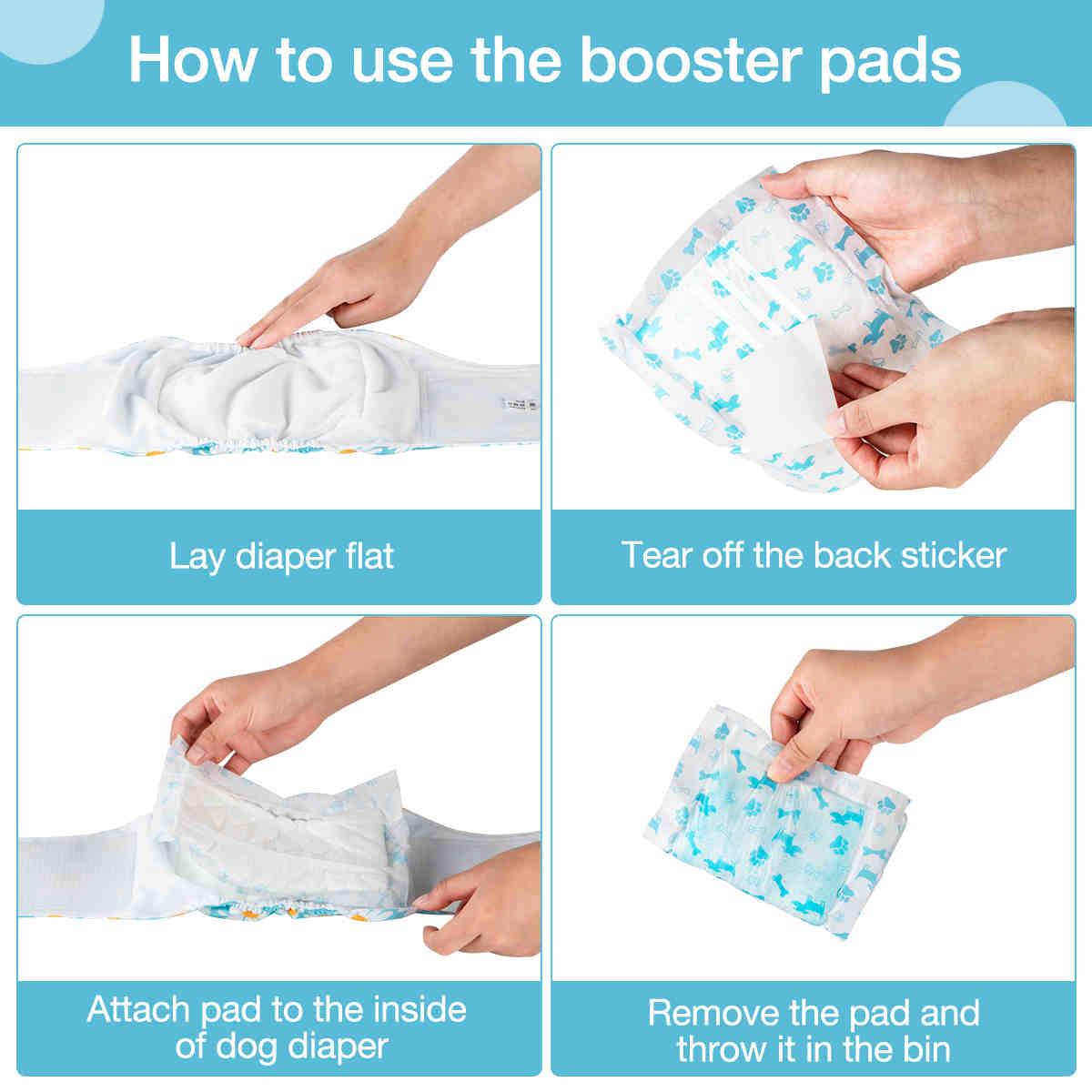 Disposable Dog Diaper Liners, Fit Most Dog Wraps and Belly Bands, Up-graded, Blue, 1 Pack