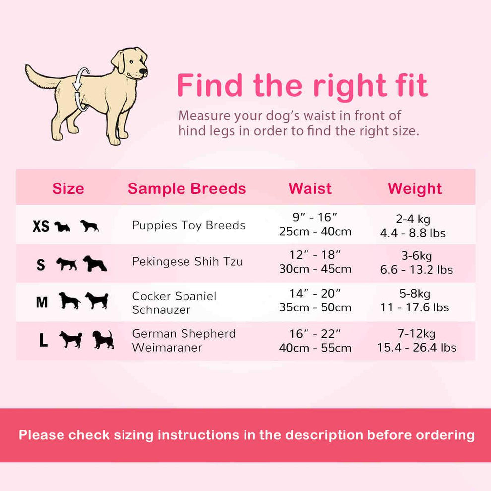 Disposable Female Dog Diaper, Adjustable Tail Hole, Pink, 12 Pcs/ Pack ...