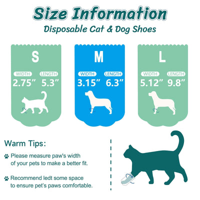 Disposable dog boots, keep your pet clean, waterproof outdoor, 1 Pack - Petsoft