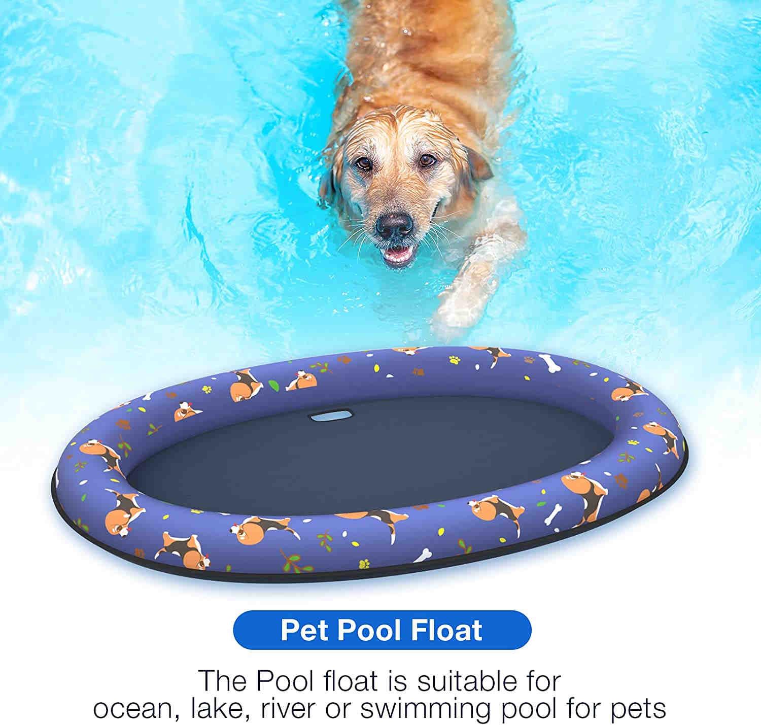 Dog Float Raft - Inflatable Dog Swimming Float for Summer