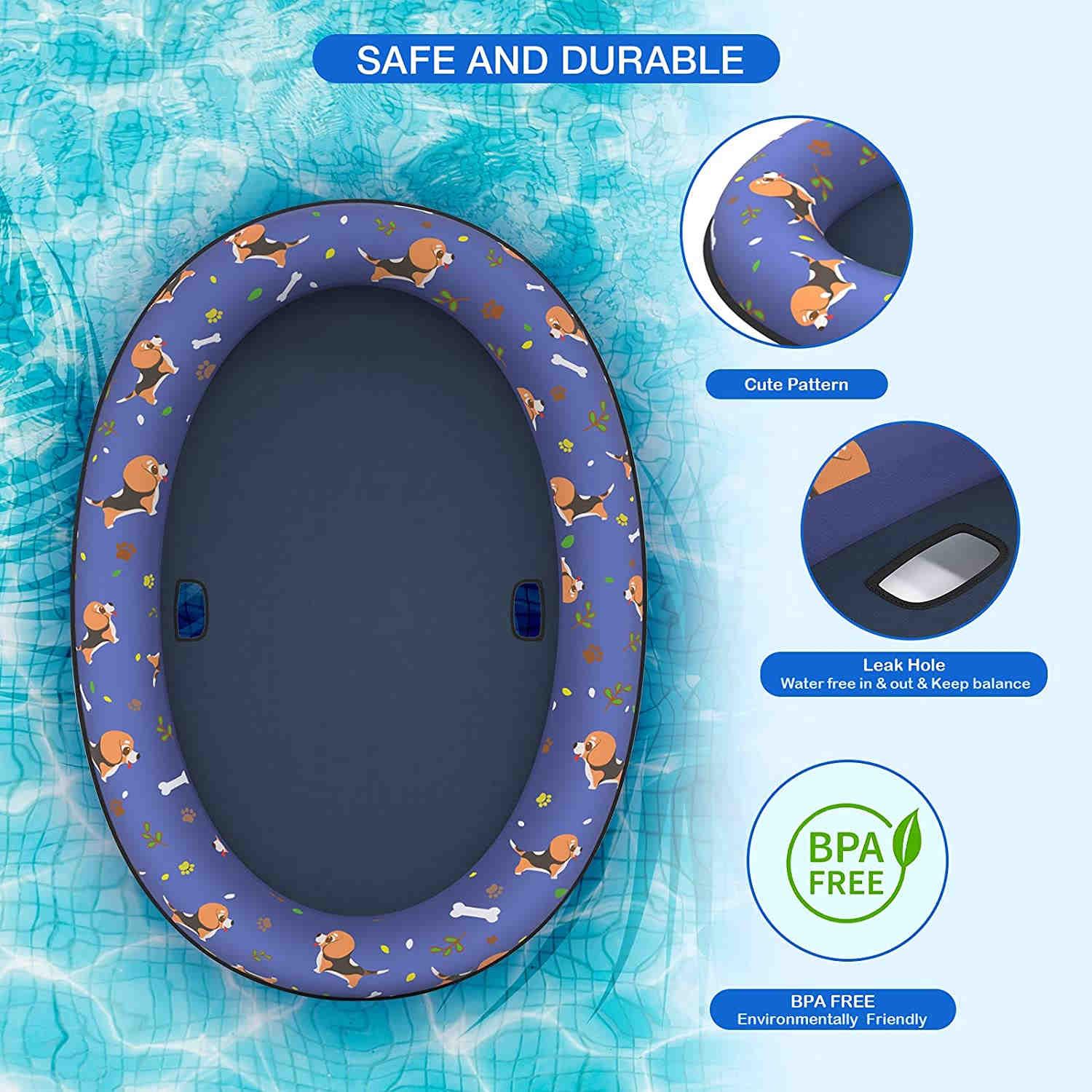 Dog Float Raft - Inflatable Dog Swimming Float for Summer