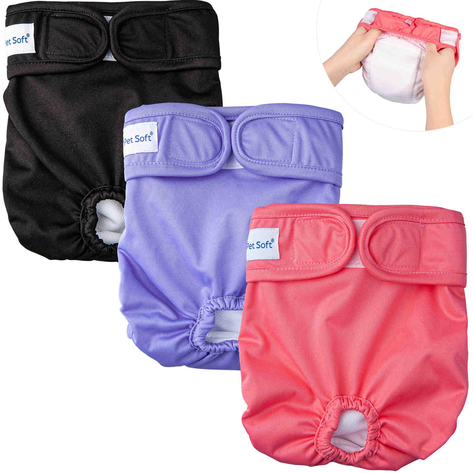 Washable Female Dog Diapers, Reusable Doggy Diapers