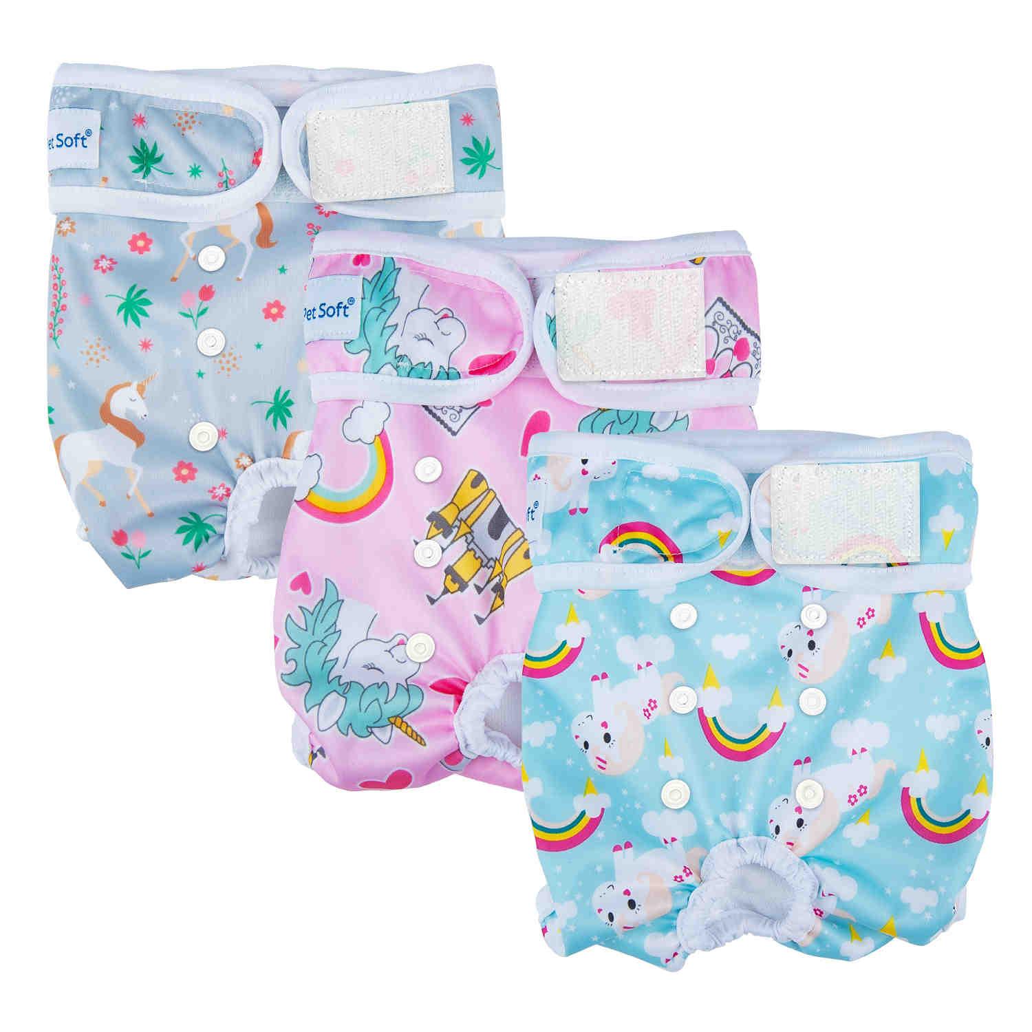 Washable Female Dog Diapers, Reusable Doggy Diapers