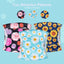 Washable Male Dog Diapers, Reusable Doggy Diapers, 3 Pack (Flower)